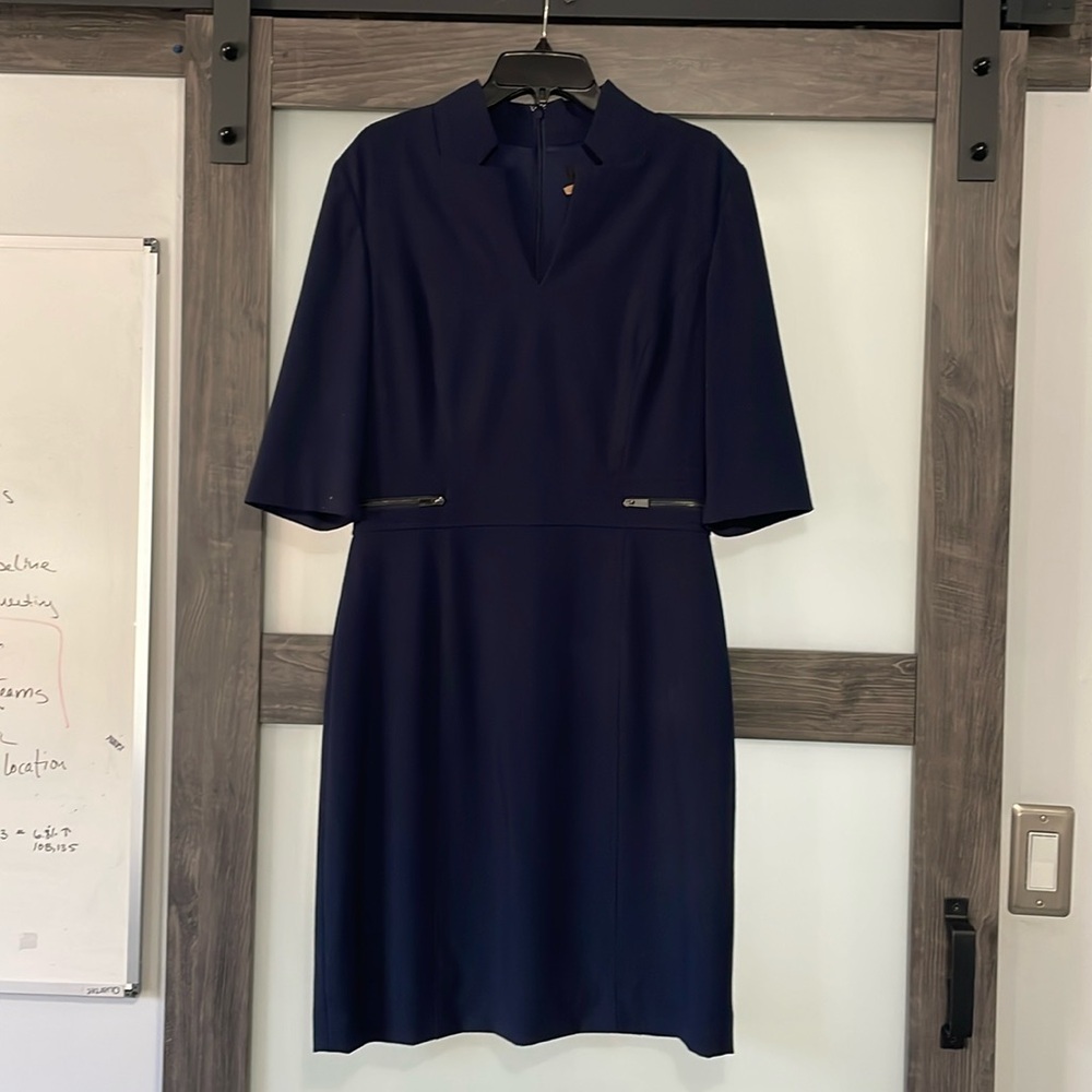 Tahari Arthur S Levine navy dress.